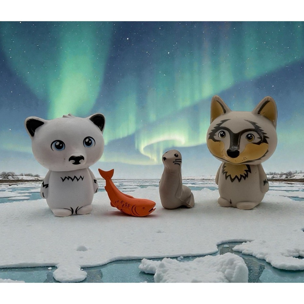 HEXBUG Lil‎ Nature Babies Playset Replacement Figures Polar Bear Fish Seal Wolf